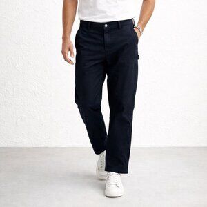 Carhartt Black Casual Relaxed Fit Work Pants Size 38x30 Durable Utility Canvas